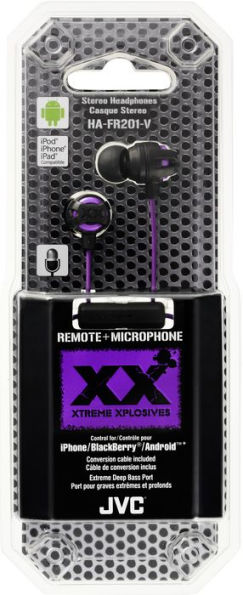 JVC XX HA-FR201 Earbuds with Mic - Violet