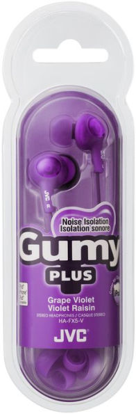 JVC Gumy Plus Earbuds with Mic - Violet