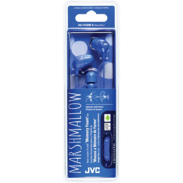 Marshmallow Inner-Ear Headphones with Microphone (Blue)