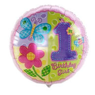 Title: Party Destination 169082 Hugs & Stitches Girls 1st Birthday Foil Balloon