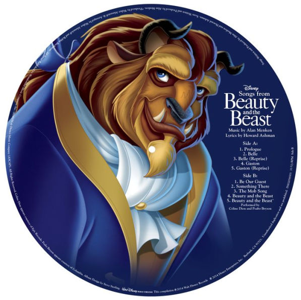 Disney Parks Vinyl Record Collection Beauty and The Beast Picture Disc New 