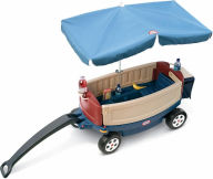 Title: Deluxe Ride and Relax Wagon with Umbrella and Cooler