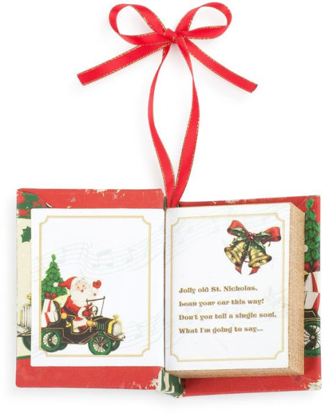 Santa Musical Book Ornament