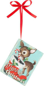 Title: Reindeer Musical Book Ornament