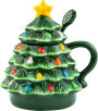 Green Nostalgic Tree Lidded Mug with Spoon
