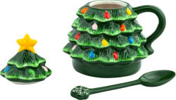 Alternative view 2 of Green Nostalgic Tree Lidded Mug with Spoon