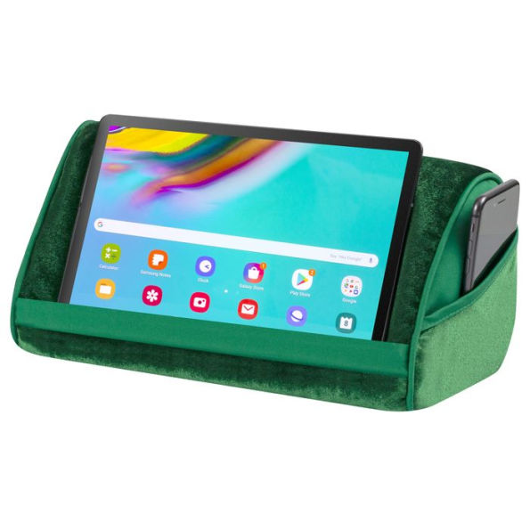 Velour Tablet Pillow, Green