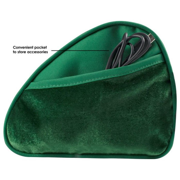 Velour Tablet Pillow, Green