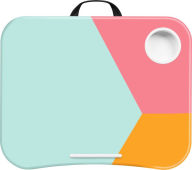 Title: Cup Holder Lap Desk, Color Block Pink