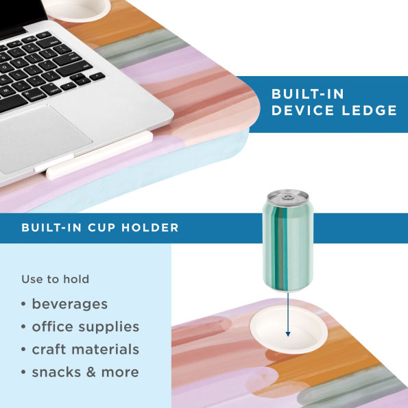 Cup Holder Lap Desk, Watercolor Brush Strokes