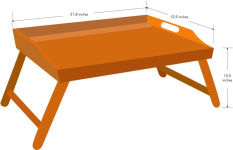 Alternative view 2 of Media Bamboo Bed Tray with tablet/phone holder