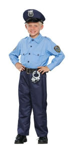 Deluxe Policeman Child Costume: Size Medium (8-10)