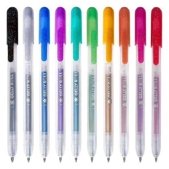 Sakura Gelly Roll Retractable - Metallic - 10 pack