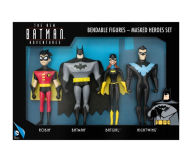 Title: DC Comics - The New Batman Adventures Masked Heroes Bendable Figures Set: Robin, Batman, Batgirl, Nightwing