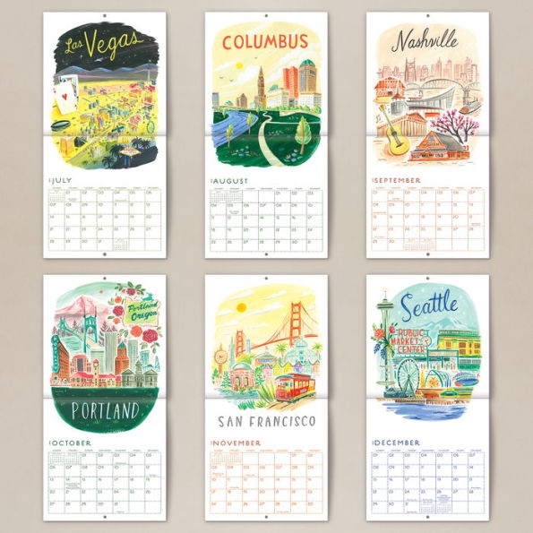 2024 Seedlings US Cities 12 Month Wall Calendar