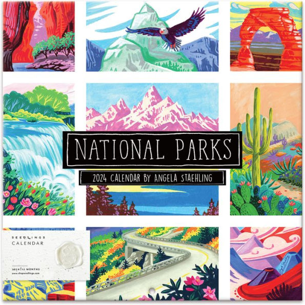 Angela Staehling 2024 Seedlings National Parks 12 Month Wall Calendar