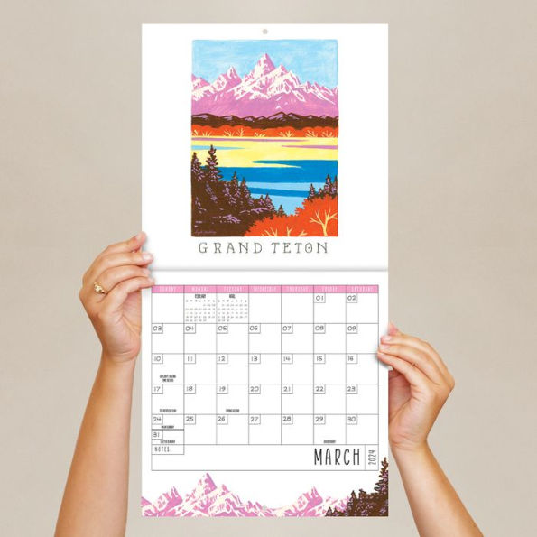 2024 Seedlings National Parks 12 Month Wall Calendar by Angela