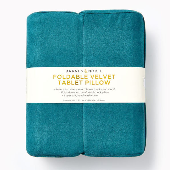 Teal Velvet Tablet Pillow