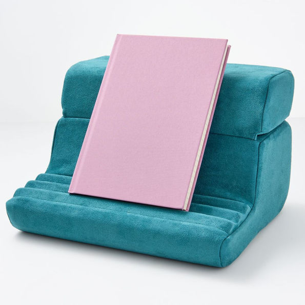 Teal Velvet Tablet Pillow