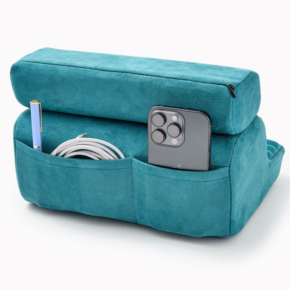 Teal Velvet Tablet Pillow