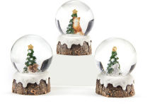 Alternative view 1 of Winter Critters Mini Snowglobes, 3 Assorted Styles