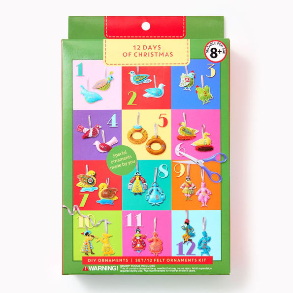 12 Days of Christmas Felt Ornaments Kit