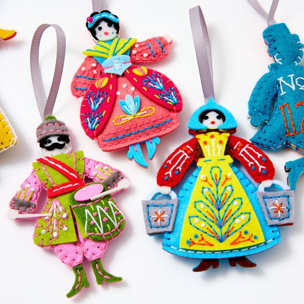 12 Days of Christmas Felt Ornaments Kit