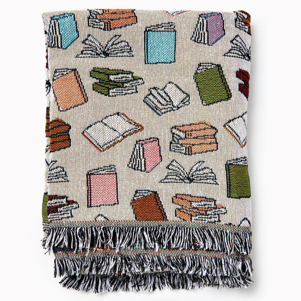 Colorful Book Throw Blanket