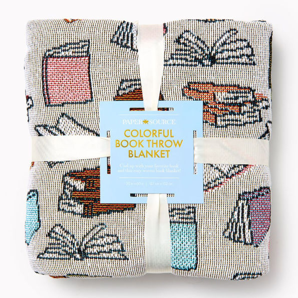 Colorful Book Throw Blanket