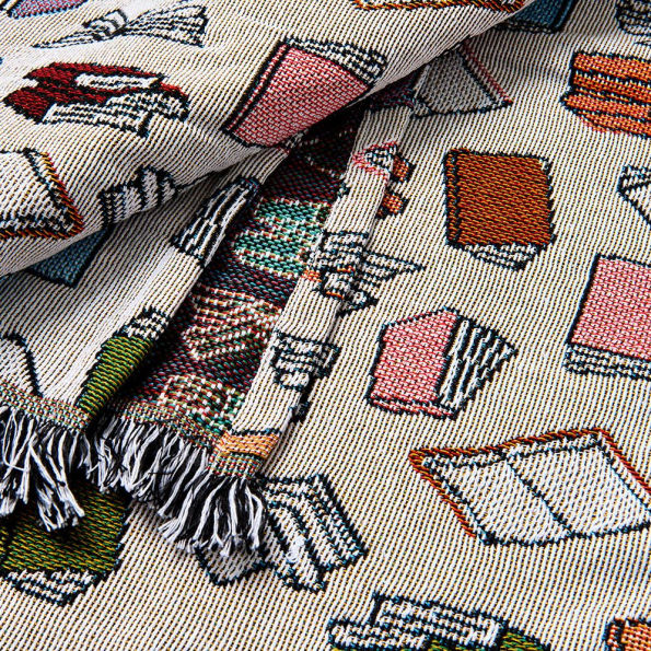 Colorful Book Throw Blanket