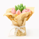 Alternative view 2 of Pink Tulip Candle Bouquet