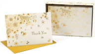 Title: Papyrus Gold and Cream Floral Notecards