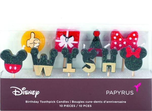 Papyrus Toothpick Birthday Candles Mickey Wish