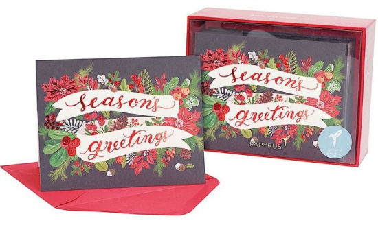 Season S Greeting Berry Sprig Boxed Holiday Cards 59584217038