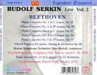 Alternative view 2 of Rudolf Serkin Live, Vol. 2: Beethoven
