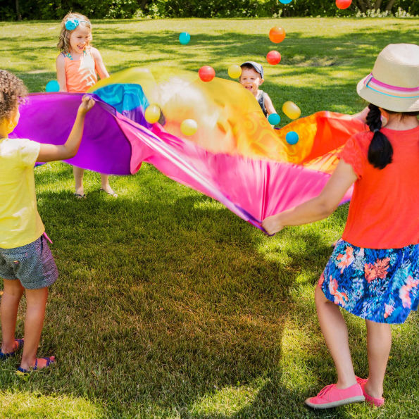 B. toys Woo-Hue Parachute Play Parachute & 15 Balls