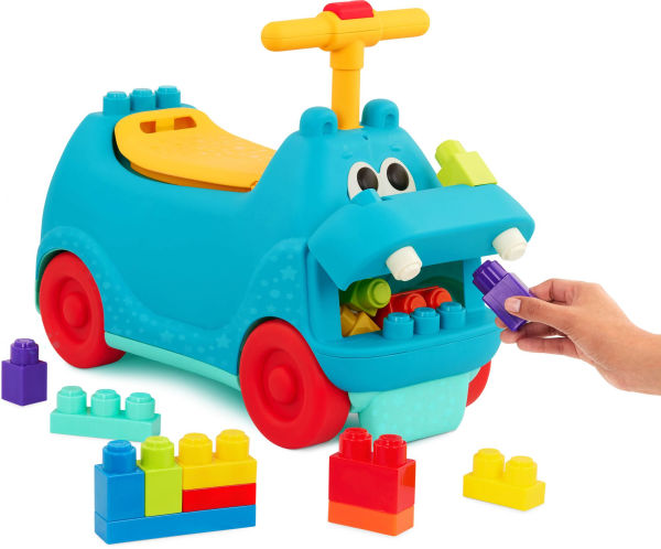Ride-On Hippo with Blocks Ride-On & Building Blocks