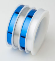 Title: Four Channel Ribbon Spool:Blue,White,Silver,Blue