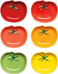 Title: Heirloom Tomatoes Ceramic Pinch Bowls Set/6