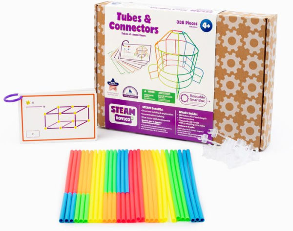 STEAM by Roylco Tubes & Connectors with Play Guide