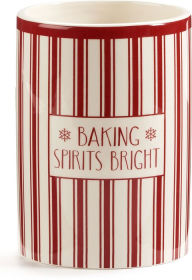 Title: Winter Market Utensil Holder, Baking Spirits Bright