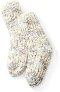 Womens Sherpa Sock with Non-Slip Grips