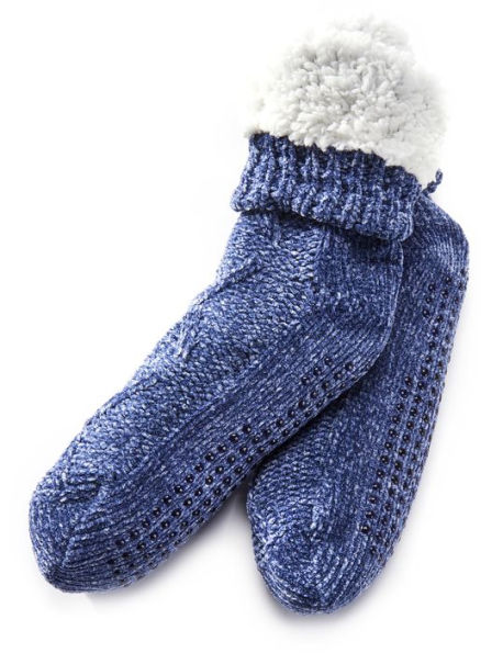 Mens Chenille Sock, Blue