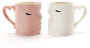 Alternative view 2 of Pink and White Ceramic Kissing Mugs Set of 2
