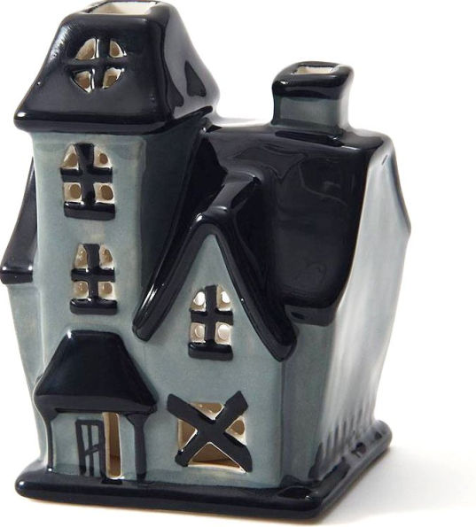 Ceramic Haunted House Incense and Tealight Holder