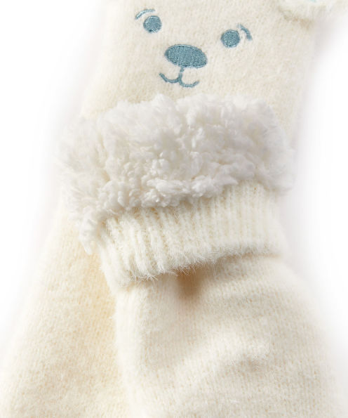 Adult Polar Bear Reading Sock