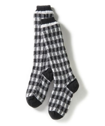 Reading Sock Long Black And White Houndstooth 67103623505