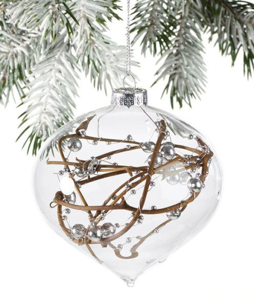 Glass Christmas Tree Ornament Clear Glass Onion