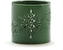 Green Ceramic Snowflake Candle Holder Small