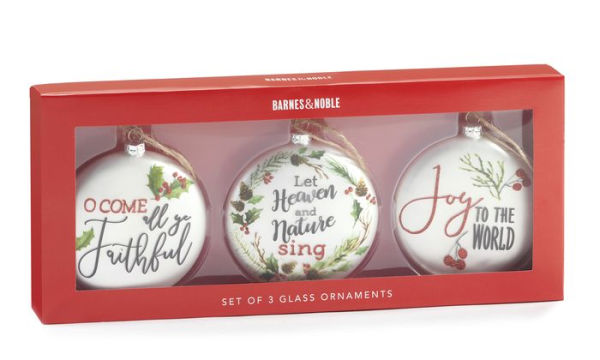 Religious Glass Ornaments - Set of 3